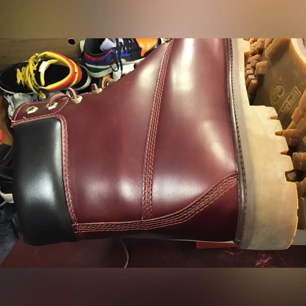 Timberland Heritage 6 Inch Sz 13M Men's Merlot Color Leather TB 0A22W9 - Picture 11 of 16